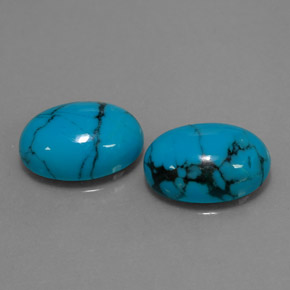  ct natürliche blauer Türkis-Edelsteine, Oval Schliff, Lichtundurchlässig
