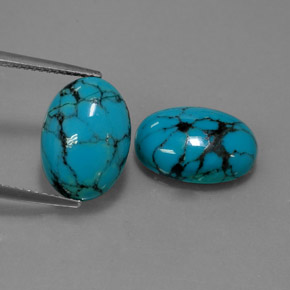  ct natürliche blauer Türkis-Edelsteine, Oval Schliff, Lichtundurchlässig