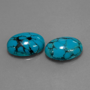  ct natürliche blauer Türkis-Edelsteine, Oval Schliff, Lichtundurchlässig