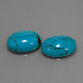  ct natürliche blauer Türkis-Edelsteine, Oval Schliff, Lichtundurchlässig