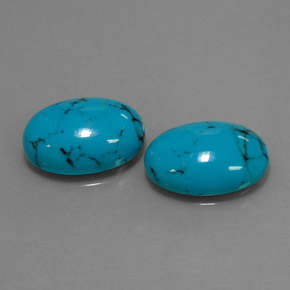 ct natürliche blauer Türkis-Edelsteine, Oval Schliff, Lichtundurchlässig