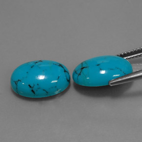  ct natürliche blauer Türkis-Edelsteine, Oval Schliff, Lichtundurchlässig