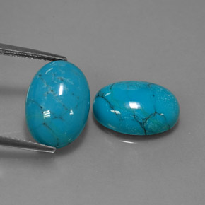  ct natürliche blauer Türkis-Edelsteine, Oval Schliff, Lichtundurchlässig