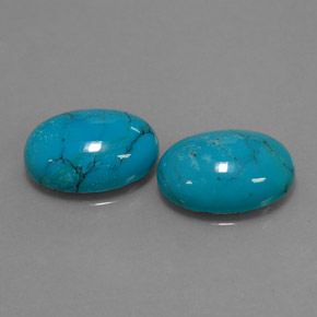  ct natürliche blauer Türkis-Edelsteine, Oval Schliff, Lichtundurchlässig