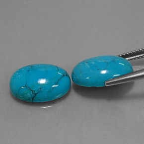  ct natürliche blauer Türkis-Edelsteine, Oval Schliff, Lichtundurchlässig