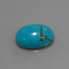 3,62 ctw natürlicher blauer Türkis, Oval Schliff, Lichtundurchlässig