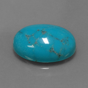 4,28 ctw natürlicher blauer Türkis, Oval Schliff, Lichtundurchlässig