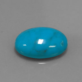 4,53 ctw natürlicher blauer Türkis, Oval Schliff, Lichtundurchlässig