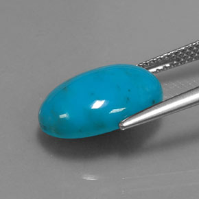 4,53 ctw natürlicher blauer Türkis, Oval Schliff, Lichtundurchlässig