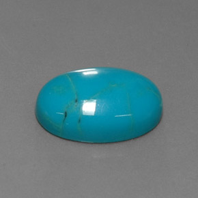 3,79 ctw natürlicher blauer Türkis, Oval Schliff, Lichtundurchlässig