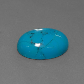 4,01 ctw natürlicher blauer Türkis, Oval Schliff, Lichtundurchlässig