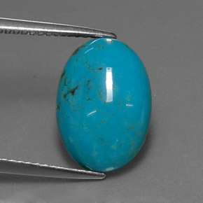 4,25 ctw natürlicher blauer Türkis, Oval Schliff, Lichtundurchlässig