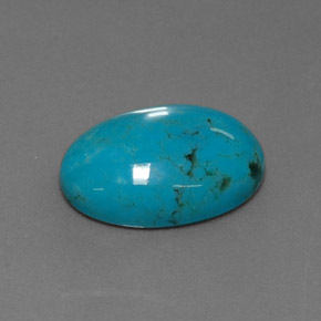 4,25 ctw natürlicher blauer Türkis, Oval Schliff, Lichtundurchlässig