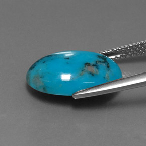 4,33 ctw natürlicher blauer Türkis, Oval Schliff, Lichtundurchlässig