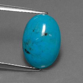 3,93 ctw natürlicher blauer Türkis, Oval Schliff, Lichtundurchlässig