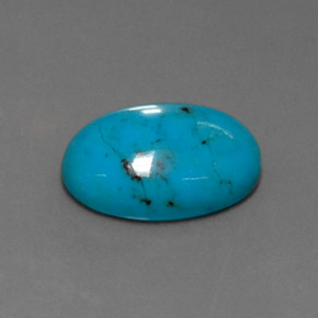 3,93 ctw natürlicher blauer Türkis, Oval Schliff, Lichtundurchlässig