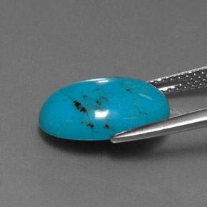 3,93 ctw natürlicher blauer Türkis, Oval Schliff, Lichtundurchlässig