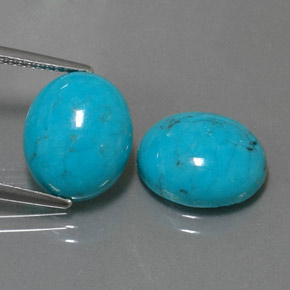  ct natürliche blauer Türkis-Edelsteine, Oval Schliff, Lichtundurchlässig