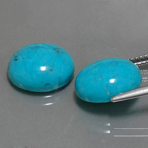  ct natürliche blauer Türkis-Edelsteine, Oval Schliff, Lichtundurchlässig