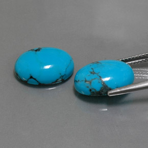  ct natürliche blauer Türkis-Edelsteine, Oval Schliff, Lichtundurchlässig