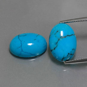  ct natürliche blauer Türkis-Edelsteine, Oval Schliff, Lichtundurchlässig