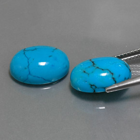  ct natürliche blauer Türkis-Edelsteine, Oval Schliff, Lichtundurchlässig