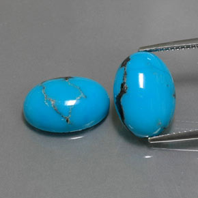  ct natürliche blauer Türkis-Edelsteine, Oval Schliff, Lichtundurchlässig