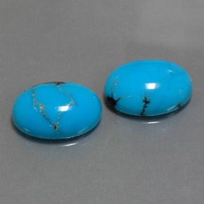  ct natürliche blauer Türkis-Edelsteine, Oval Schliff, Lichtundurchlässig