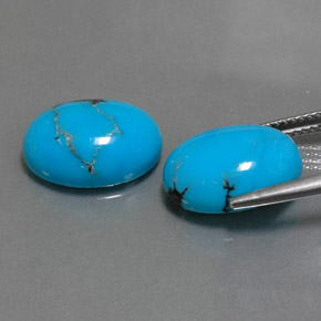  ct natürliche blauer Türkis-Edelsteine, Oval Schliff, Lichtundurchlässig