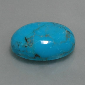 3,95 ctw natürlicher blauer Türkis, Oval Schliff, Lichtundurchlässig