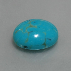 3,06 ctw natürlicher blauer Türkis, Oval Schliff, Lichtundurchlässig