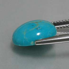 3,06 ctw natürlicher blauer Türkis, Oval Schliff, Lichtundurchlässig