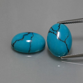  ct natürliche blauer Türkis-Edelsteine, Oval Schliff, Lichtundurchlässig