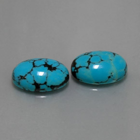  ct natürliche blauer Türkis-Edelsteine, Oval Schliff, Lichtundurchlässig