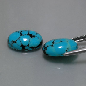  ct natürliche blauer Türkis-Edelsteine, Oval Schliff, Lichtundurchlässig