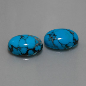  ct natürliche blauer Türkis-Edelsteine, Oval Schliff, Lichtundurchlässig
