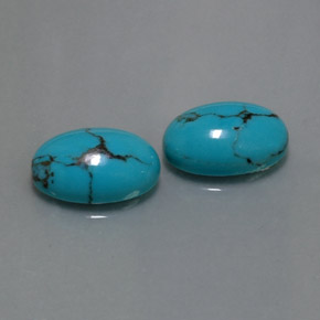  ct natürliche blauer Türkis-Edelsteine, Oval Schliff, Lichtundurchlässig