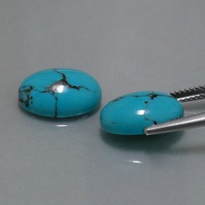  ct natürliche blauer Türkis-Edelsteine, Oval Schliff, Lichtundurchlässig