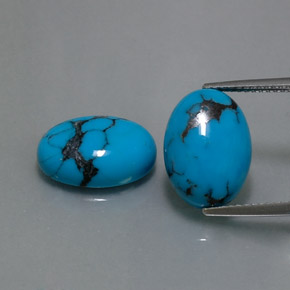  ct natürliche blauer Türkis-Edelsteine, Oval Schliff, Lichtundurchlässig