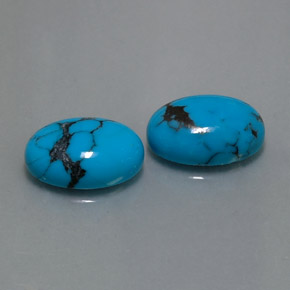  ct natürliche blauer Türkis-Edelsteine, Oval Schliff, Lichtundurchlässig