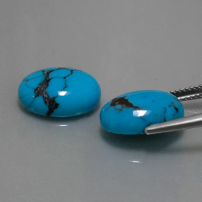  ct natürliche blauer Türkis-Edelsteine, Oval Schliff, Lichtundurchlässig