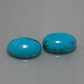  ct natürliche blauer Türkis-Edelsteine, Oval Schliff, Lichtundurchlässig