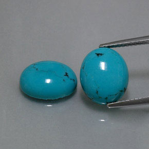  ct natürliche blauer Türkis-Edelsteine, Oval Schliff, Lichtundurchlässig