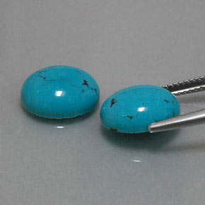  ct natürliche blauer Türkis-Edelsteine, Oval Schliff, Lichtundurchlässig