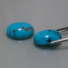 ct natürliche blauer Türkis-Edelsteine, Oval Schliff, Lichtundurchlässig