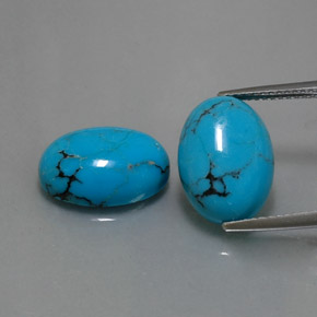  ct natürliche blauer Türkis-Edelsteine, Oval Schliff, Lichtundurchlässig