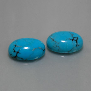  ct natürliche blauer Türkis-Edelsteine, Oval Schliff, Lichtundurchlässig
