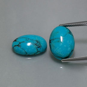  ct natürliche blauer Türkis-Edelsteine, Oval Schliff, Lichtundurchlässig
