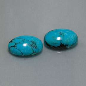  ct natürliche blauer Türkis-Edelsteine, Oval Schliff, Lichtundurchlässig