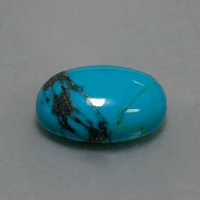 3,83 ctw natürlicher blauer Türkis, Oval Schliff, Lichtundurchlässig